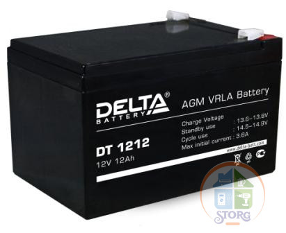 Аккумулятор DELTA  AGM-DT 1212 12v 12А (151х98х101)