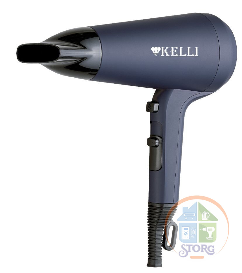 Фен для волос KELLI KL-1127 (1х12),  2400Вт, 2 скорости, 2 режима