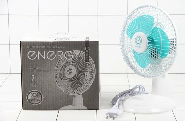 Вентилятор настольный Energy EN-0603, 15Вт, наклон, 2 скор, d=15см