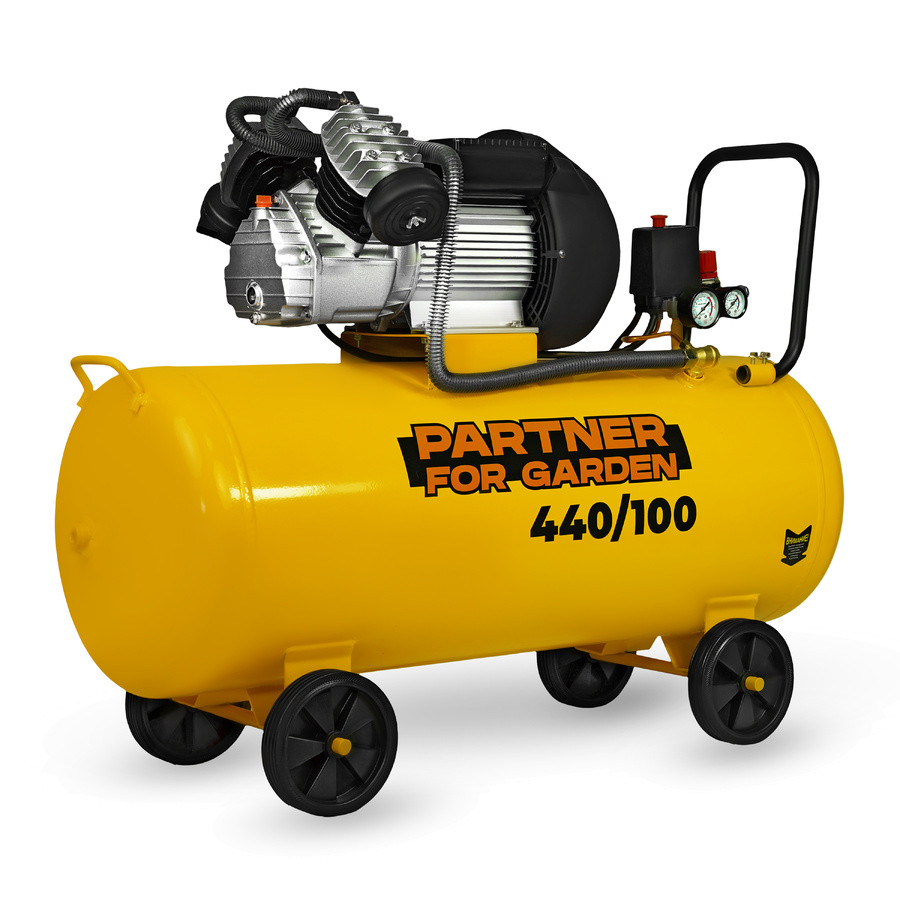 Компрессор воздушный Partner for Garden 440/100 (220В, 2 цилин, 2,2кВт, 100л, 8 бар, 440 л/мин)