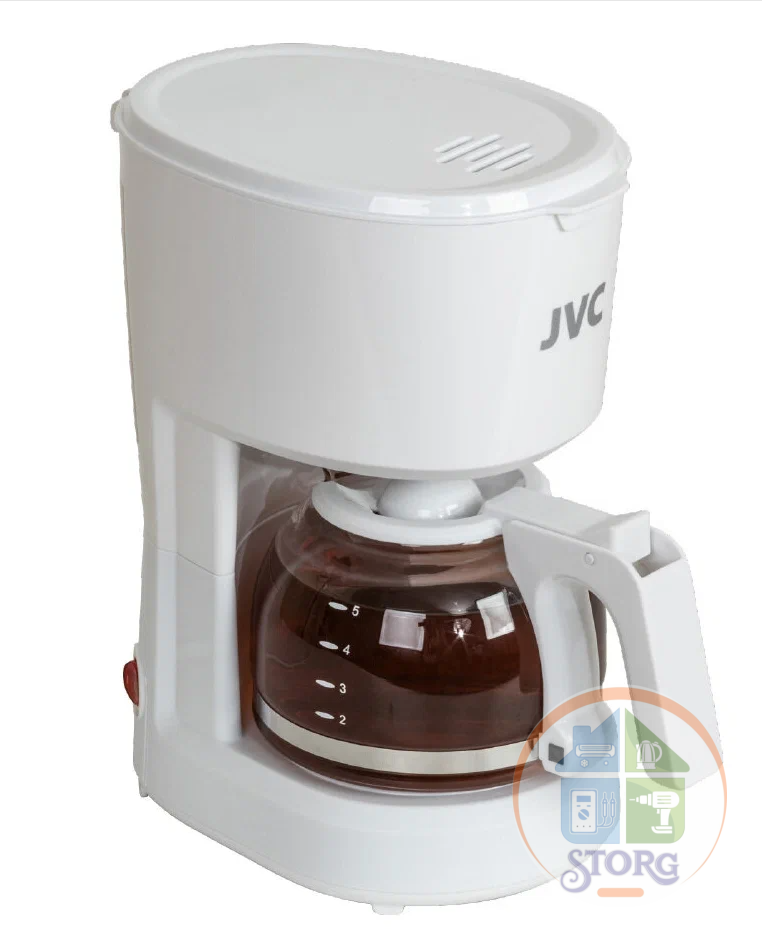 Кофеварка капельная JVC JK-CF25, белый, объем 0,6л, 600Вт, постоянный фильтр