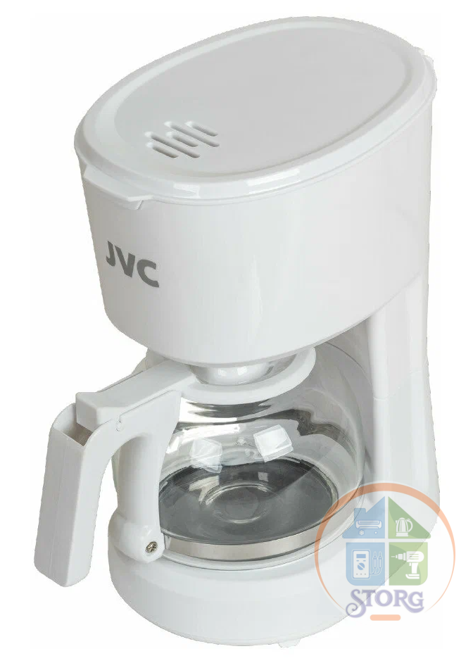 Кофеварка капельная JVC JK-CF25, белый, объем 0,6л, 600Вт, постоянный фильтр
