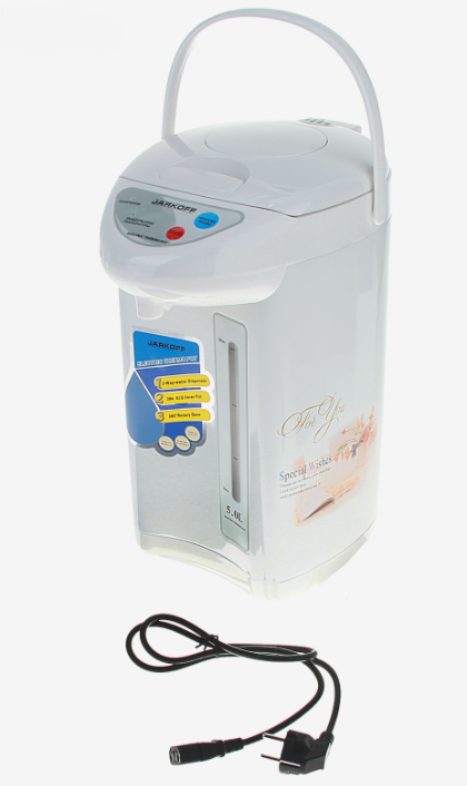 Термопот JARKOFF-450W Белый, объем 5л, 750Вт, корпус нерж.сталь, поддерж.оптим.температуры