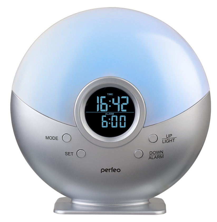 Часы-ночник-радио "Night" Perfeo, серебряный, (PF-S523G) Часы-ночник-радио "Night" Perfeo, серебряный, (PF-S523G)