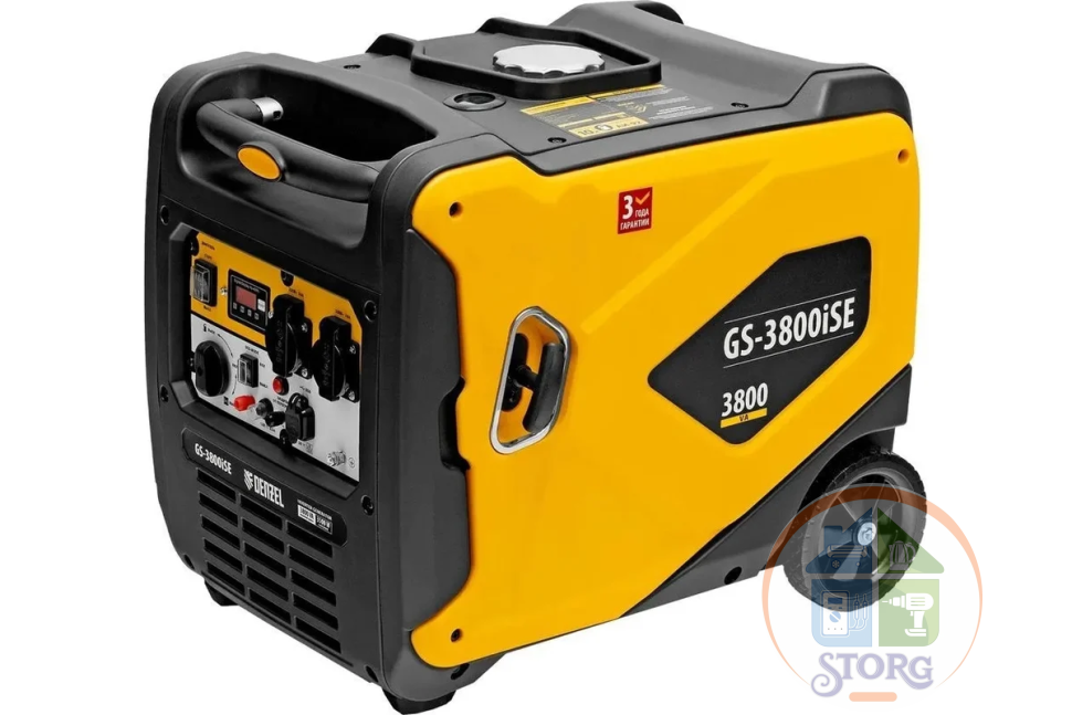 Генератор инверторный Denzel GS-3800iSE, 3,8 кВт, 230 В, закрытый корпус,электростартер