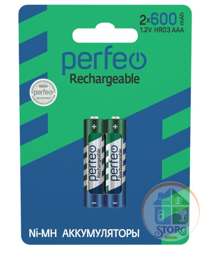Аккумулятор Perfeo AAA600mAh/2BL