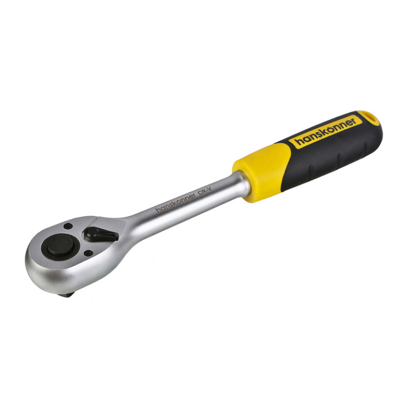 Ключ-трещотка 1/2" Hanskonner HK1045-17-12, 90 зуб, квадрат, с быстрым сбросом, CrV