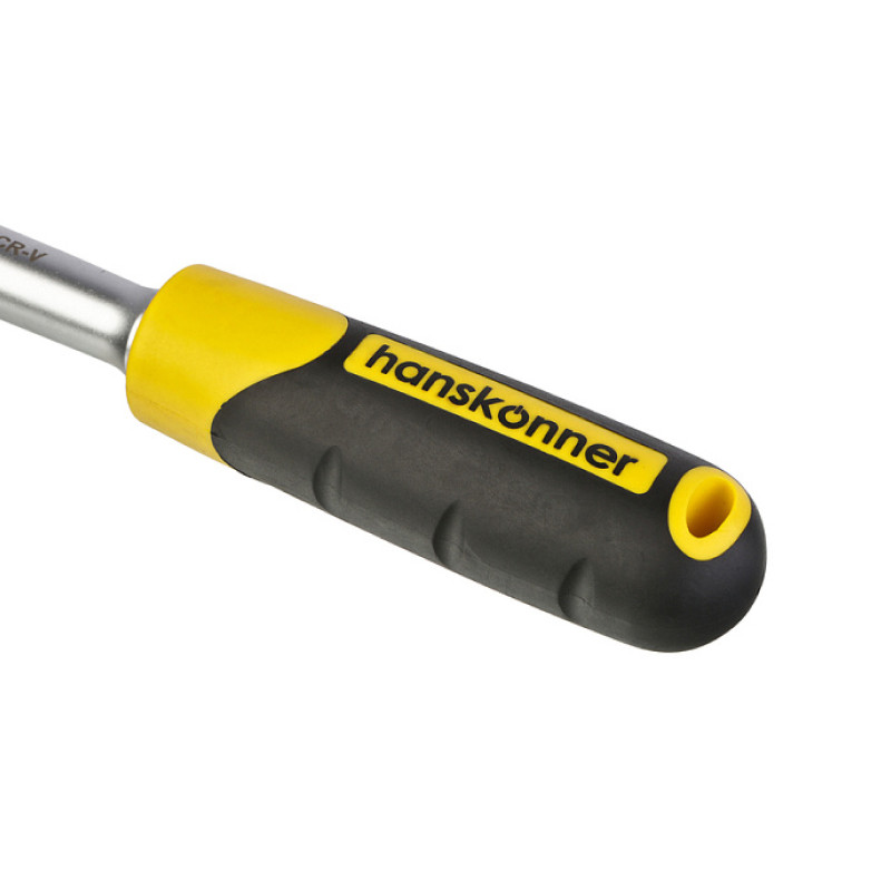 Ключ-трещотка 1/2" Hanskonner HK1045-17-12, 90 зуб, квадрат, с быстрым сбросом, CrV