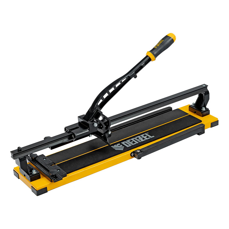 Плиткорез рельсовый Denzel 600х16мм, каретка на подш., стальная станина, усил. рукоятка-пенал