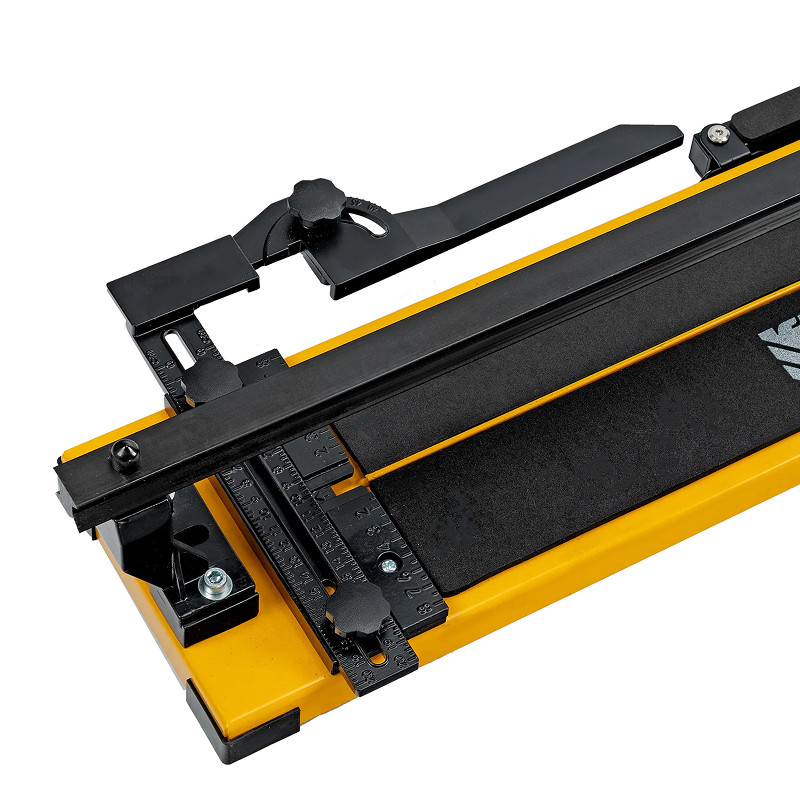 Плиткорез рельсовый Denzel 600х16мм, каретка на подш., стальная станина, усил. рукоятка-пенал