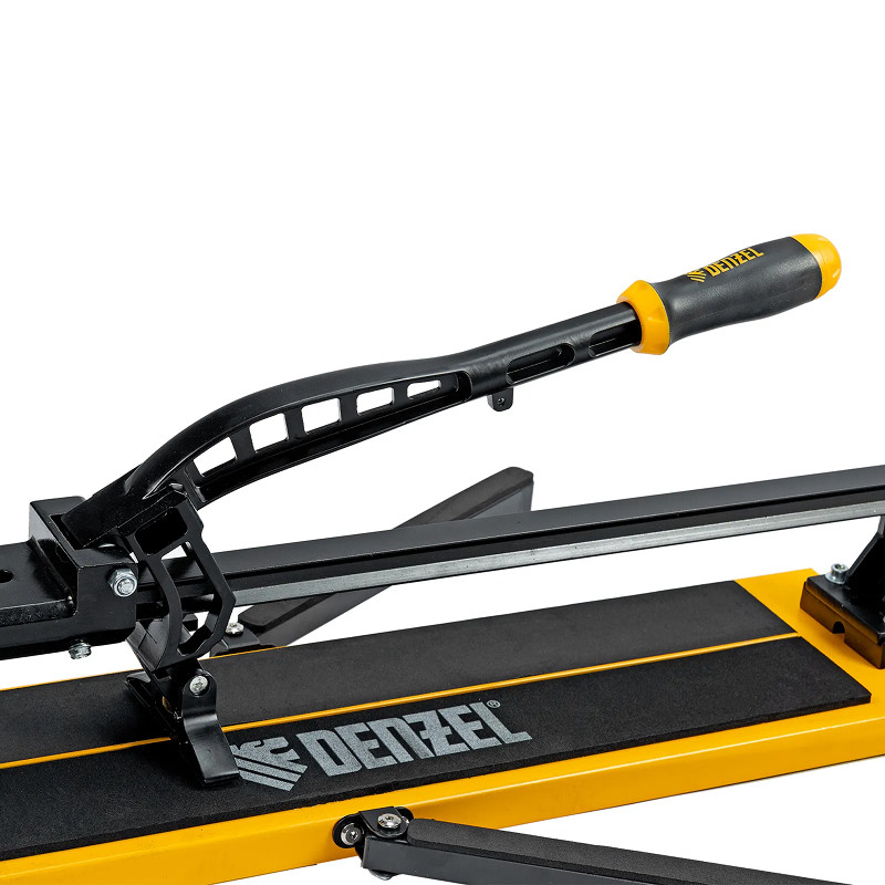 Плиткорез рельсовый Denzel 600х16мм, каретка на подш., стальная станина, усил. рукоятка-пенал
