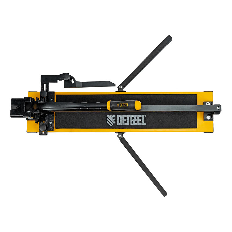 Плиткорез рельсовый Denzel 600х16мм, каретка на подш., стальная станина, усил. рукоятка-пенал