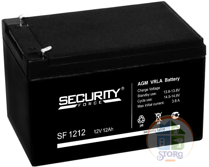 Аккумулятор DELTA  AGM-SF 1212 Security Force 12v 12a
