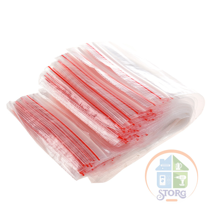 Пакеты с замком Zip Lock, ПВД размер  8 х 12 см, 35 кмк (уп. 100 шт)
