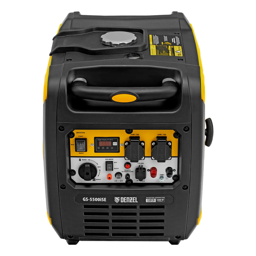 Генератор бензиновый инверторный DENZEL GS-5500iSE, 5.5 кВт, чист.синус, 1,5 л/ч, электр.старт. Генератор бензиновый инверторный DENZEL GS-5500iSE, 5.5 кВт, чист.синус, 1,5 л/ч, электр.старт.
