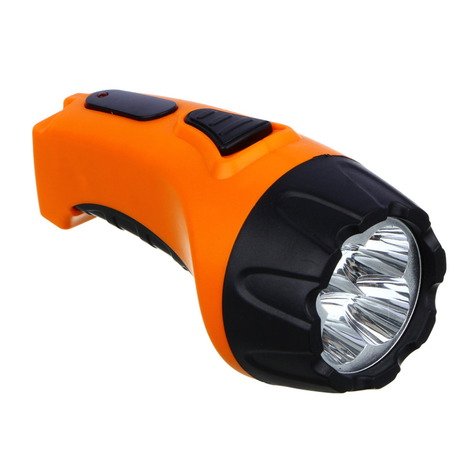 Фонарь ручной ЕРМАК, аккумуляторный, 4 ярк. LED, вилка 220В, пластик, 13x5,3 см