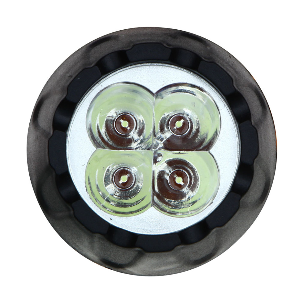 Фонарь ручной ЕРМАК, аккумуляторный, 4 ярк. LED, вилка 220В, пластик, 13x5,3 см