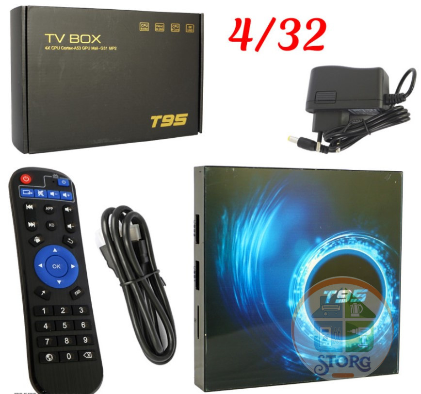 Андроид ТВ приставка T95 TV BOX Allwinner H6 ОЗУ/ПЗУ: 4G+32G 2.4G WiFi Android 10.0