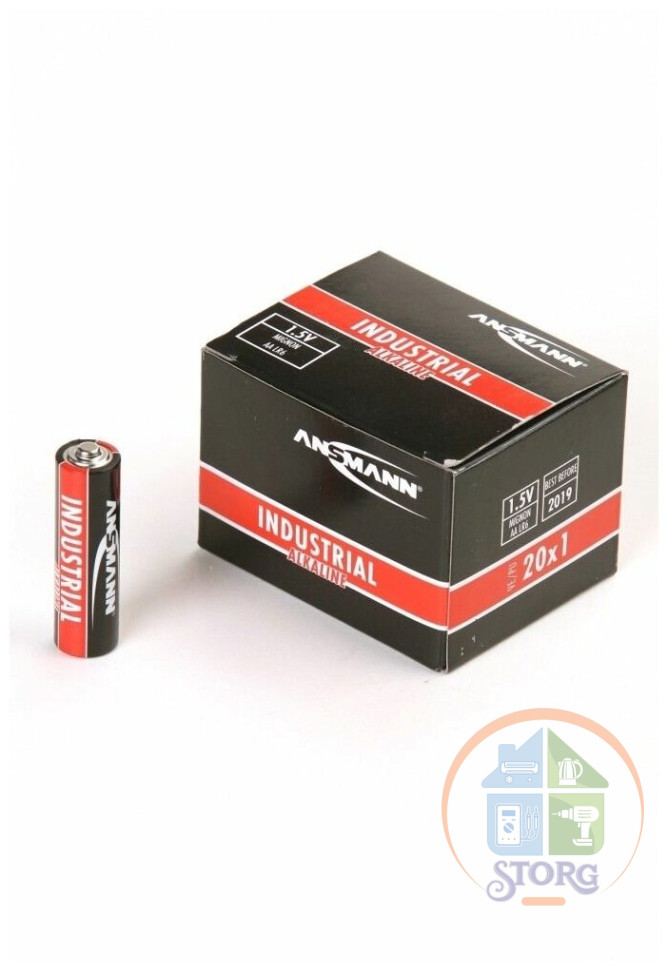 АКЦИЯ ! Элемент питания ANSMANN Industrial Alkaline 1502-0002 LR6 в коробке 20 шт