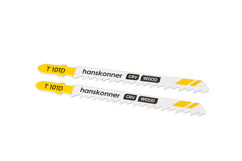 Пилки для лобзика по дереву HANSKONNER H02-101D; Тип-T101D; (мяг,тверд 10-45мм)(2шт)