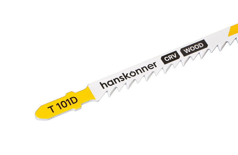 Пилки для лобзика по дереву HANSKONNER H02-101D; Тип-T101D; (мяг,тверд 10-45мм)(2шт)