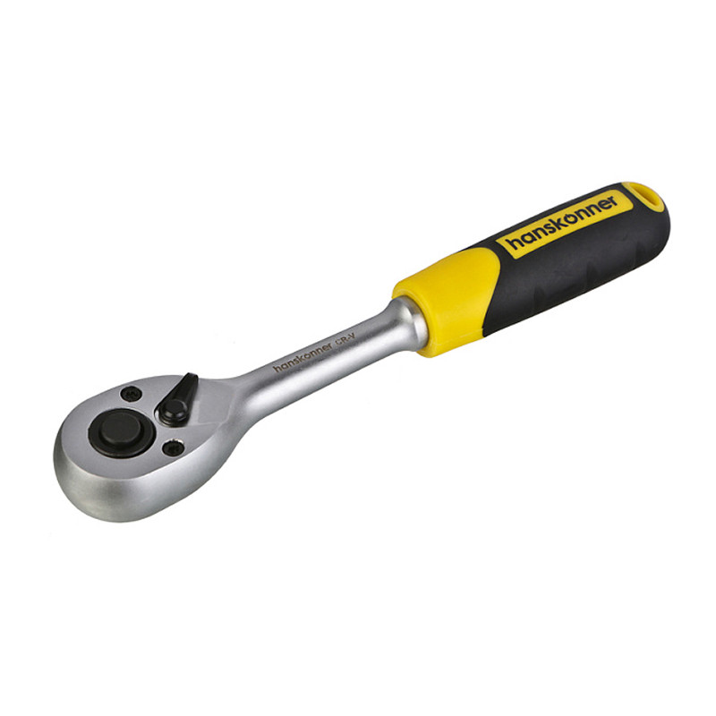 Ключ-трещотка 1/4" Hanskonner HK1045-17-14, 90 зуб, квадрат, с быстрым сбросом, CrV