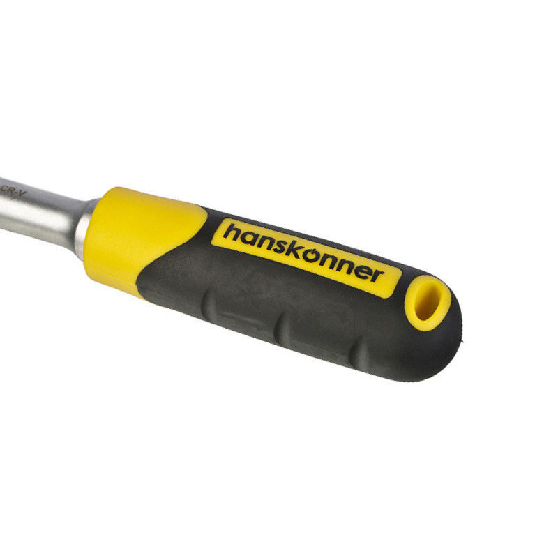 Ключ-трещотка 1/4" Hanskonner HK1045-17-14, 90 зуб, квадрат, с быстрым сбросом, CrV