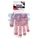Перчатки ХБ белые нейлоновые (точка ПВХ) REXANT