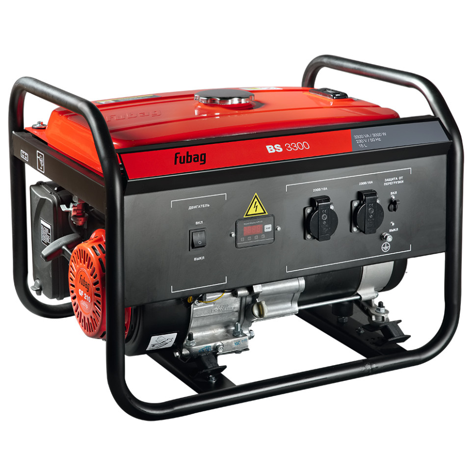 Электрогенератор бензиновый FUBAG BS 3300, 3.3 кВт,МЕДЬ 74 дБ, 46.5 кг
