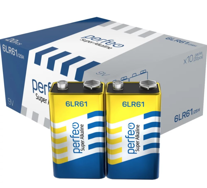 Элемент питания Perfeo 6LR61/2SH Super Alkaline