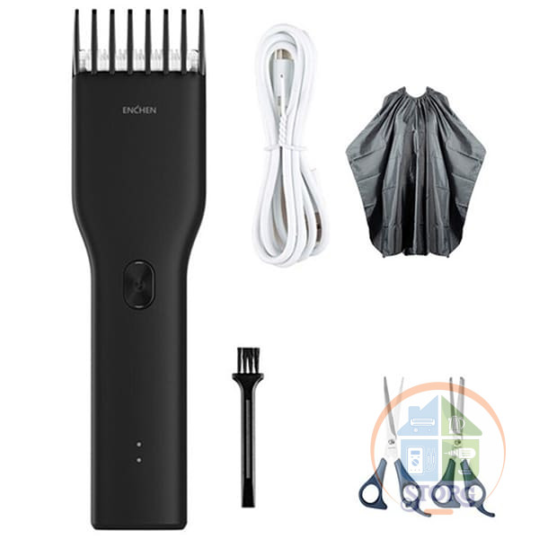 Триммер для волос + набор для стрижки Xiaomi Enchen Boost Hair Trimmer Set (черный)