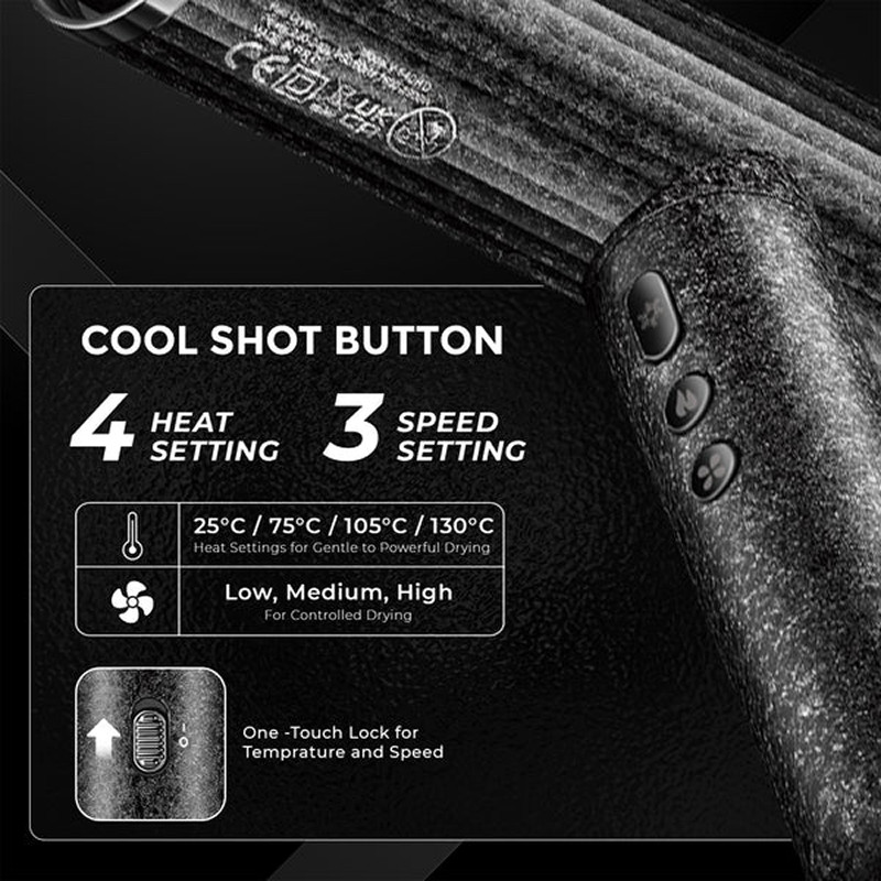 Фен для волос VGR V-640HD Professional бесколлекторный двигатель BLDC , 1600–1900 Вт, 110000 об/мин.