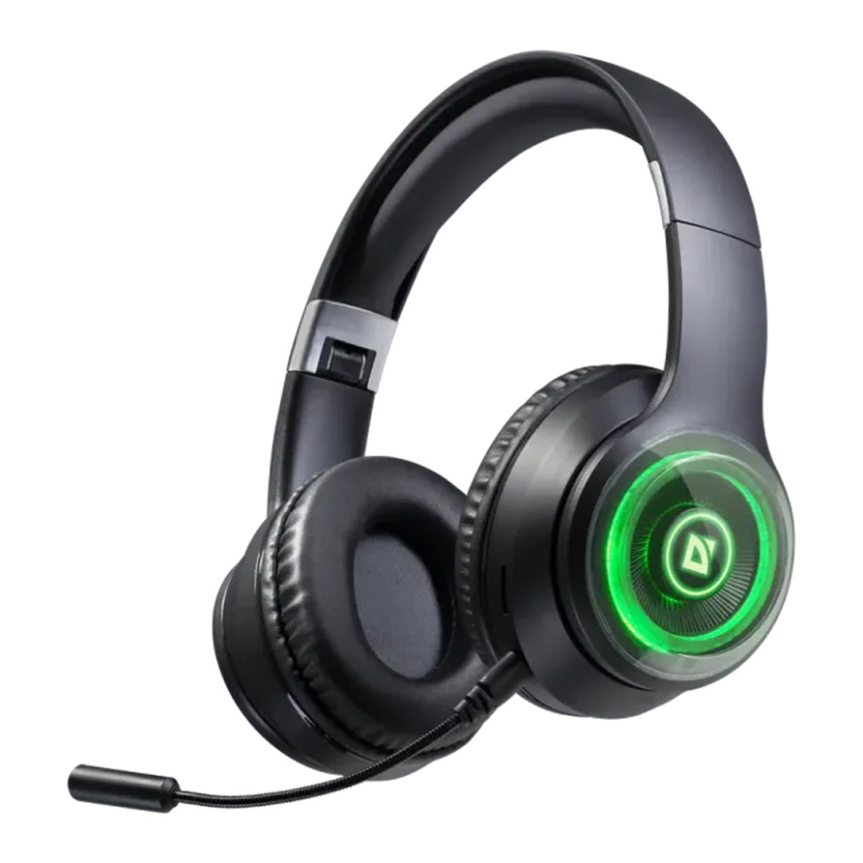 Полноразмерные беспроводные наушники Defender FreeMotion B400 чёрный, Bluetooth, до 32 ч, подсветка <63400> Полноразмерные беспроводные наушники Defender FreeMotion B400 чёрный, Bluetooth, до 32 ч, подсветка <63400>