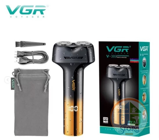 Электробритва VGR V-389 Professional , 90 мин , IPX7 влагозащита , дисплей