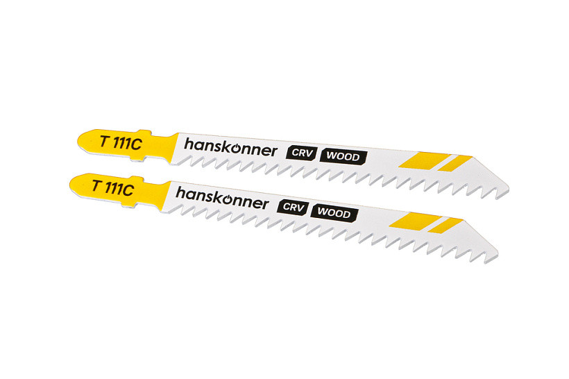 Пилки для лобзика по дереву HANSKONNER H02-111C; Тип-T111C; (мяг,тверд 5-50мм) (2шт)