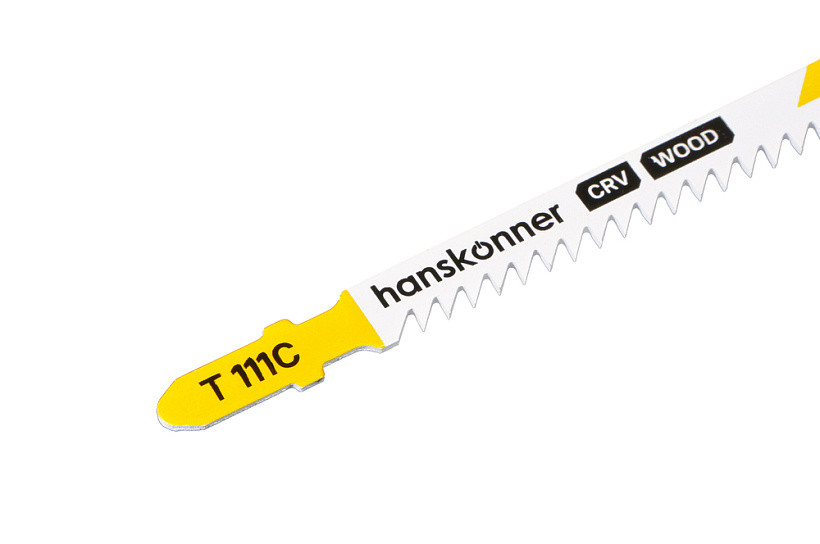 Пилки для лобзика по дереву HANSKONNER H02-111C; Тип-T111C; (мяг,тверд 5-50мм) (2шт)