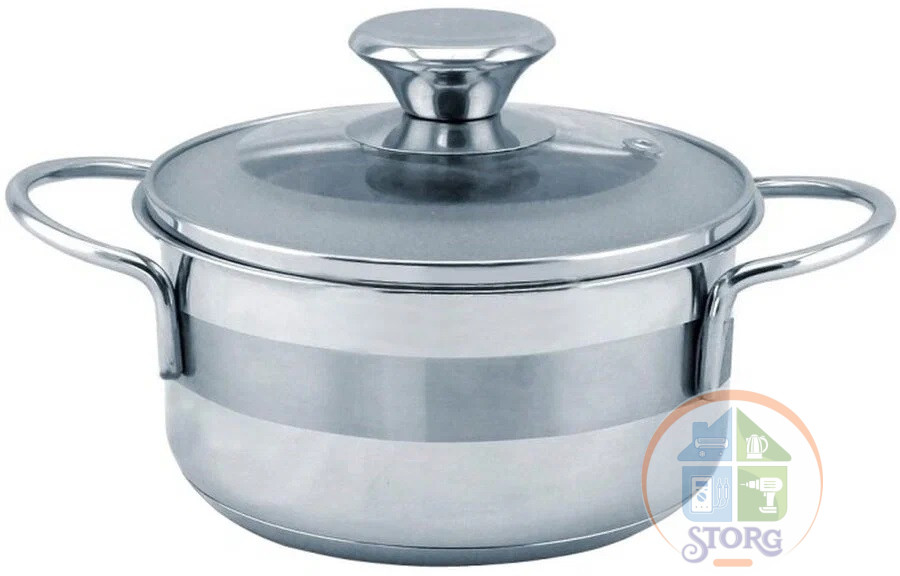 Кастрюля из нержавеющей стали 1,2л  KELLI KL-4242 (1х12)