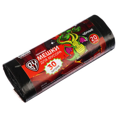 Пакеты для мусора 30 л, 20 шт, стандарт, рулон, герои
