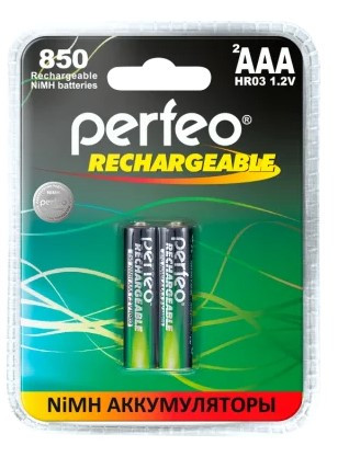 Аккумулятор Perfeo AAA850mAh/2BL Пластик