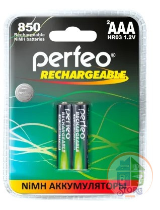 Аккумулятор Perfeo AAA850mAh/2BL Пластик