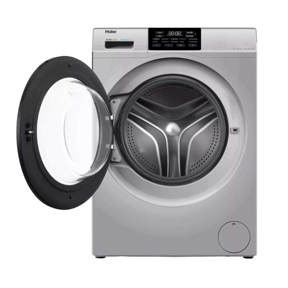 Стиральная машина Haier HW70-BP12919S Серебр., 7кг, инверт.мотор, 15прог., 59,5х85х39,4см