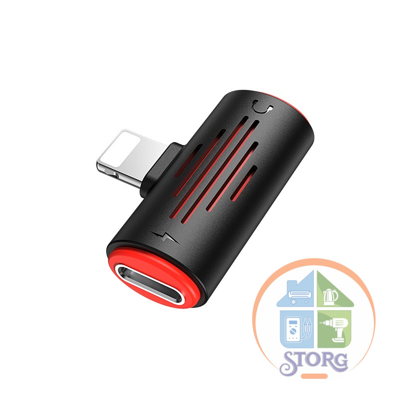 Аудио-Переходник Borofone BV6 dual Lightning digital audio converter (Black)