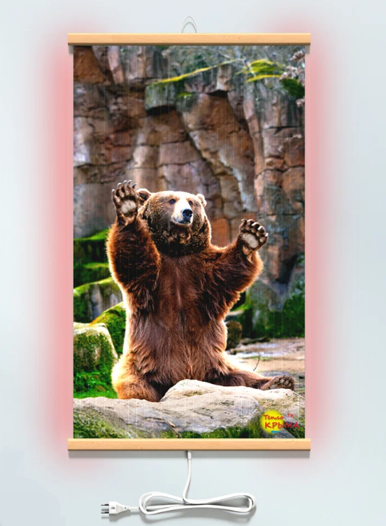 Гибкий обогреватель на стену "Мишка", 0.4 кВт, встроенный термодатчик