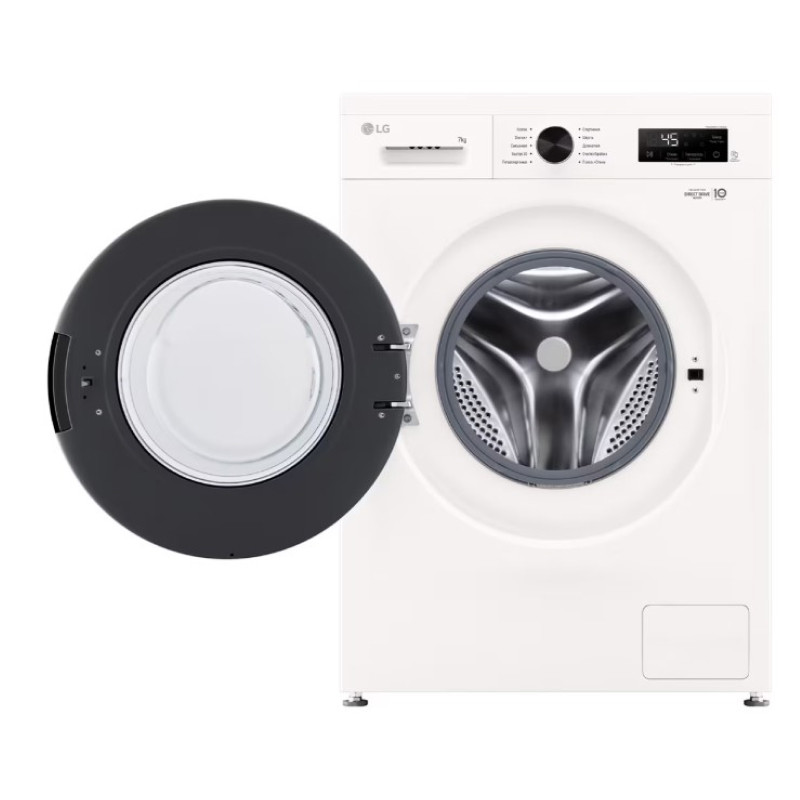 Стиральная машина LG F2Y1HS6W белая, 7кг, 1200 об/мин.,Инверторный мотор , пар
