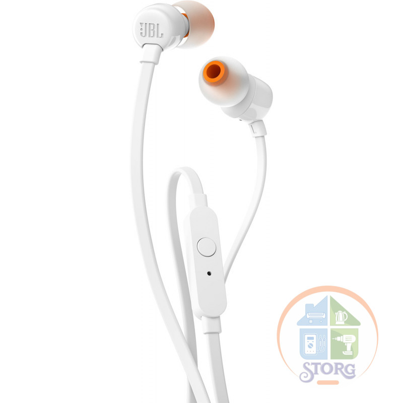 Внутриканальные наушники с микрофоном JBL T210 White pure Bass sound