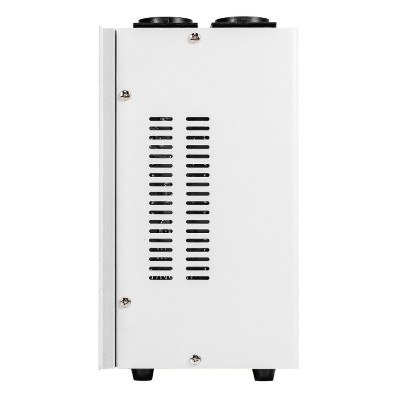 Стабилизатор напряжения настенный ExeGate Master Turbo XV-5000 (5000ВА, вход 80-265В, цветной дисплей, выход 220В±8%, КПД 98%, 5 уровней защиты, задержка, усиленный метал.корпус, клем.колодка+2*Schuko, RTL)