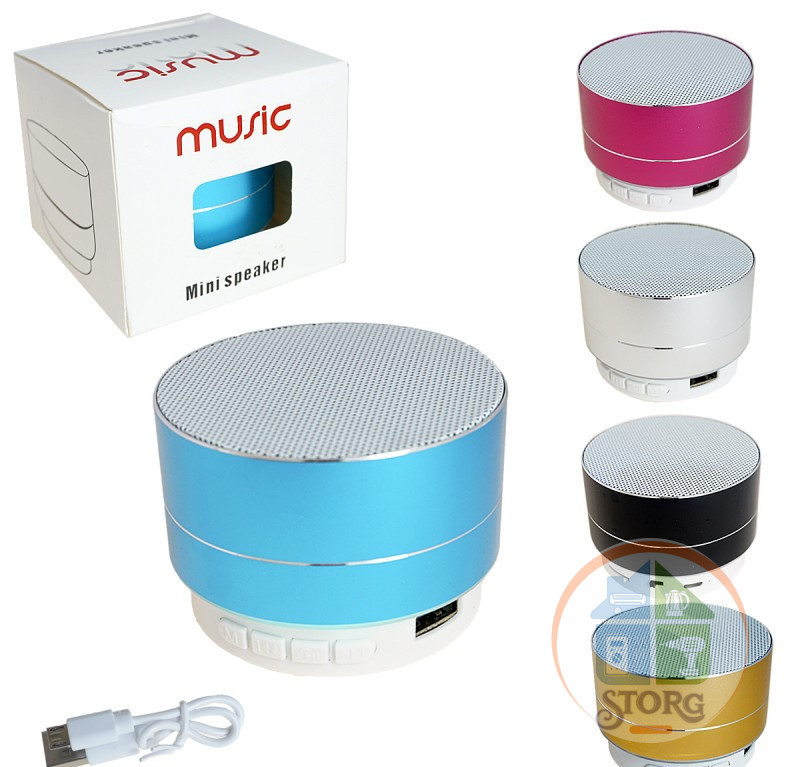 Портативная колонка A10U-2 Bluetooth/USB/TF/AUX (gold) 5W