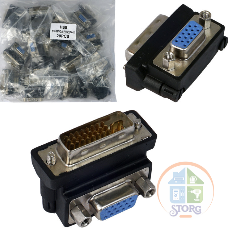 Переходник H65 DVI-M/VGA-F (90°) (24+5)