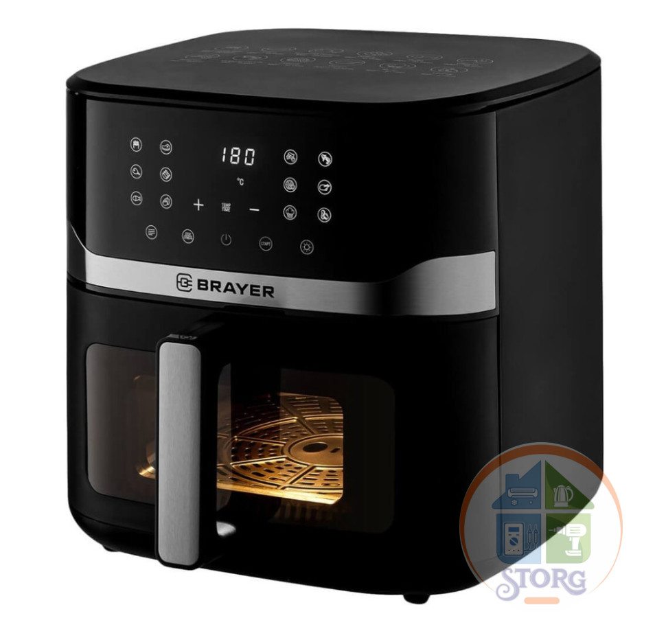 Аэрогриль BRAYER BR2040 1800 Вт, 10 л, упр. - сенсор, программ - 12, таймер на - 60 мин