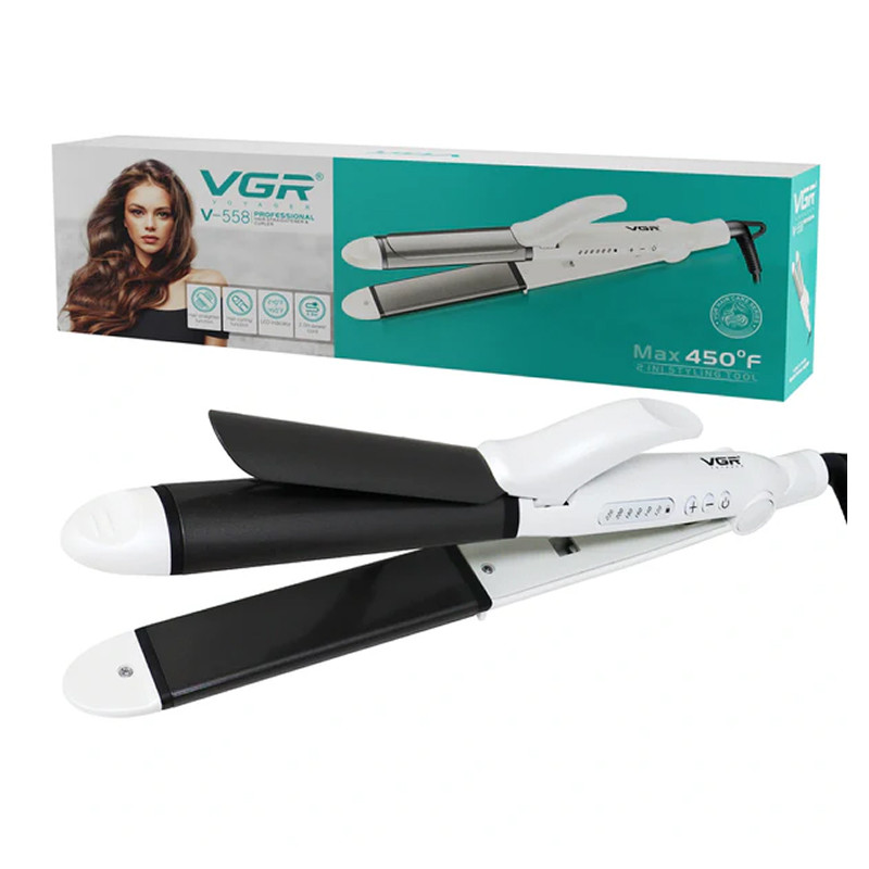Выпрямитель и плойка 2в1 VGR V-558 Professional  керамическое покрытие, от 120 до 220 °C.